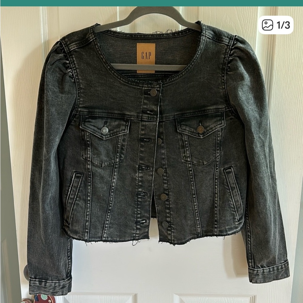 GAP Women's Dark Gray Denim Jacket